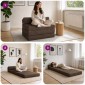 vidaXL Κρεβάτι Καναπέ Αναδιπλούμενο Taupe 200 x 70 x 10 εκ. Ύφασμα