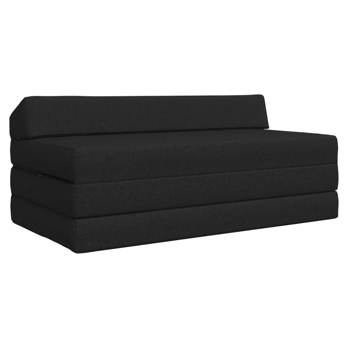 vidaXL Κρεβάτι Καναπέ Αναδιπλούμενο Μαύρο 120 x 60 x 49 εκ Ύφασμα