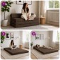 vidaXL Κρεβάτι Καναπέ Αναδιπλούμενο Taupe 120 x 60 x 49 εκ Ύφασμα