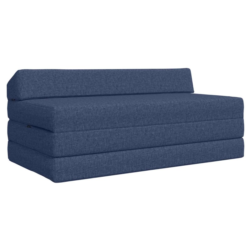 vidaXL Κρεβάτι Καναπέ Αναδιπλούμενο Μπλε 120 x 60 x 49 εκ Ύφασμα