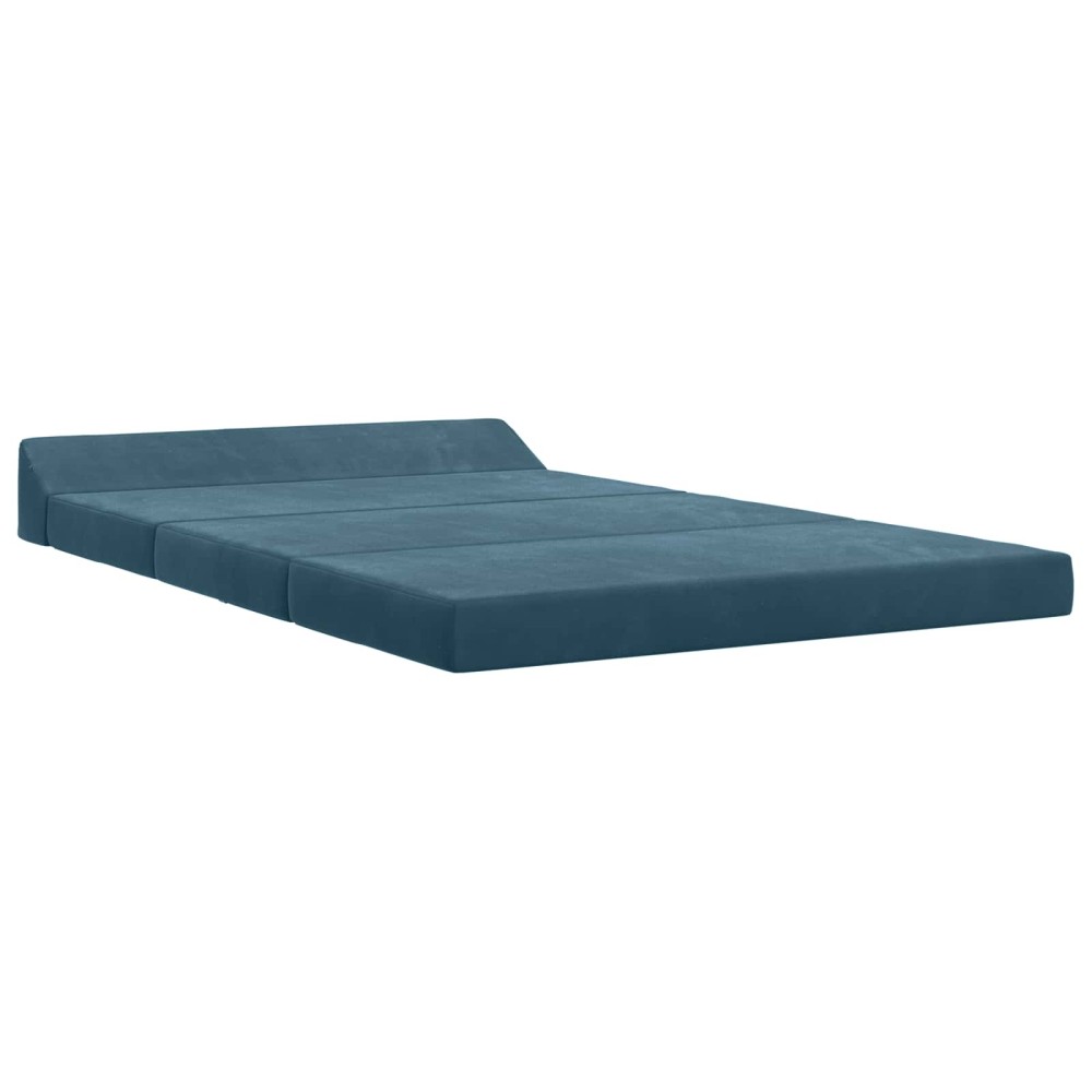 vidaXL Κρεβάτι Καναπέ Αναδιπλούμενο Μπλε 120 x 60 x 49 εκ Ύφασμα