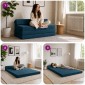 vidaXL Κρεβάτι Καναπέ Αναδιπλούμενο Μπλε 120 x 60 x 49 εκ Ύφασμα