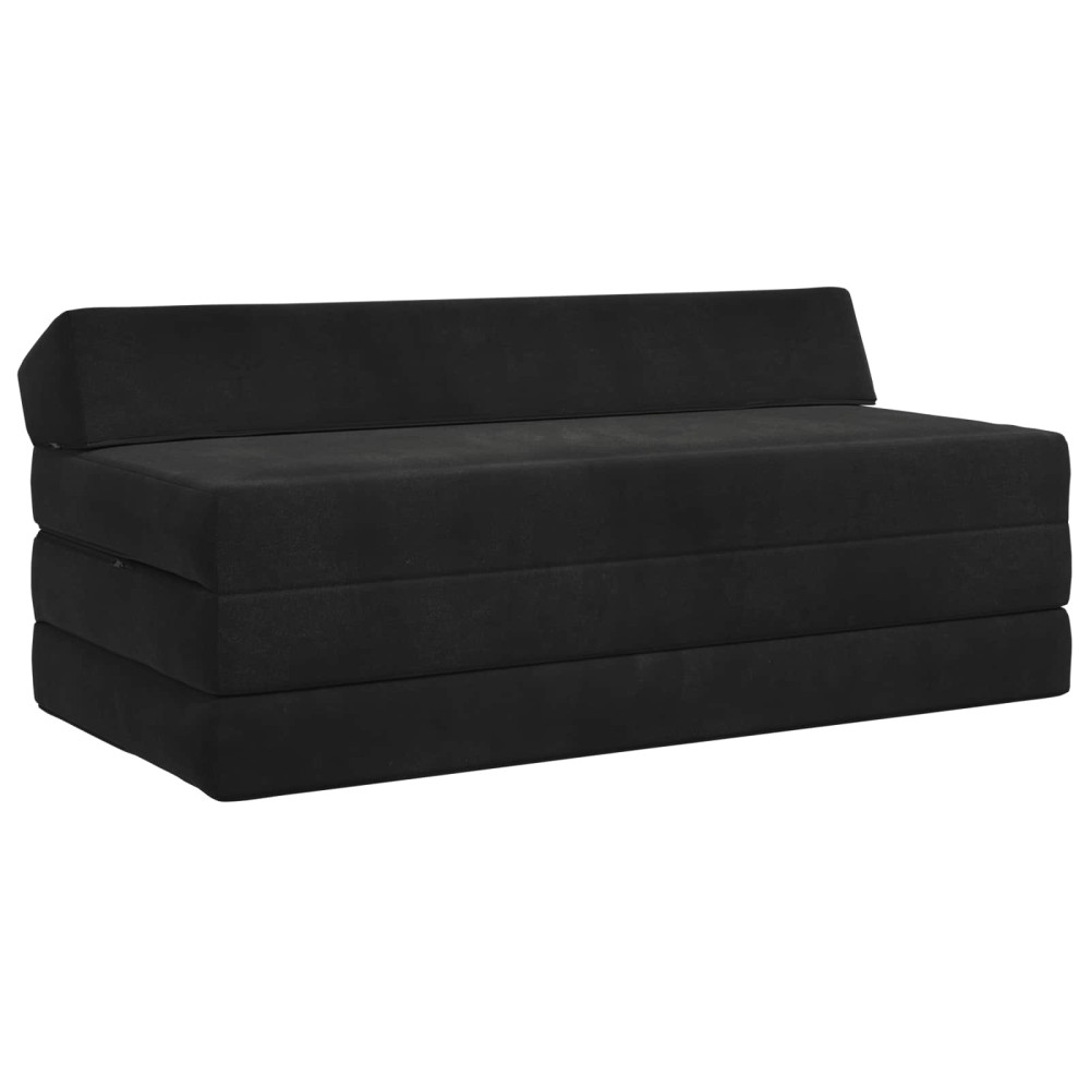 vidaXL Κρεβάτι Καναπέ Αναδιπλούμενο Μαύρο 120 x 60 x 49 εκ Ύφασμα