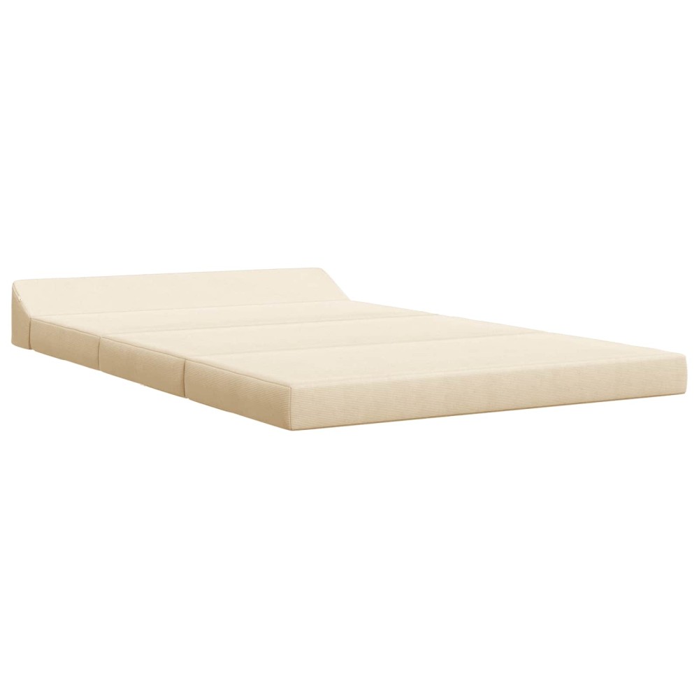 vidaXL Κρεβάτι Καναπέ Αναδιπλούμενο Κρεμ 120 x 60 x 49 εκ Ύφασμα