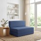 vidaXL Κρεβάτι Καναπέ Αναδιπλούμενο Μπλε 70 x 72 x 60 εκ Ύφασμα