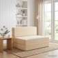 vidaXL Κρεβάτι Καναπέ Αναδιπλούμενο Κρεμ 70 x 72 x 60 εκ Ύφασμα