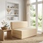 vidaXL Κρεβάτι Καναπέ Αναδιπλούμενο Κρεμ 100 x 80 x 60 εκ. Ύφασμα