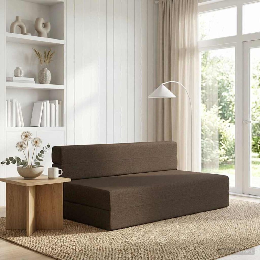 vidaXL Κρεβάτι Καναπέ Αναδιπλούμενο Taupe 152 x 86,5 x 60 εκ. Ύφασμα
