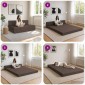 vidaXL Κρεβάτι Καναπέ Αναδιπλούμενο Taupe 152 x 86,5 x 60 εκ. Ύφασμα