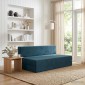 vidaXL Κρεβάτι Καναπέ Αναδιπλούμενο Μπλε 152 x 86,5 x 60 εκ. Ύφασμα