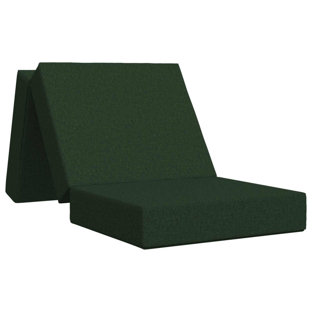 vidaXL Κρεβάτι Καναπέ Αναδιπλούμενο 75 x 63 x 45 εκ Σκούρο Πράσινο