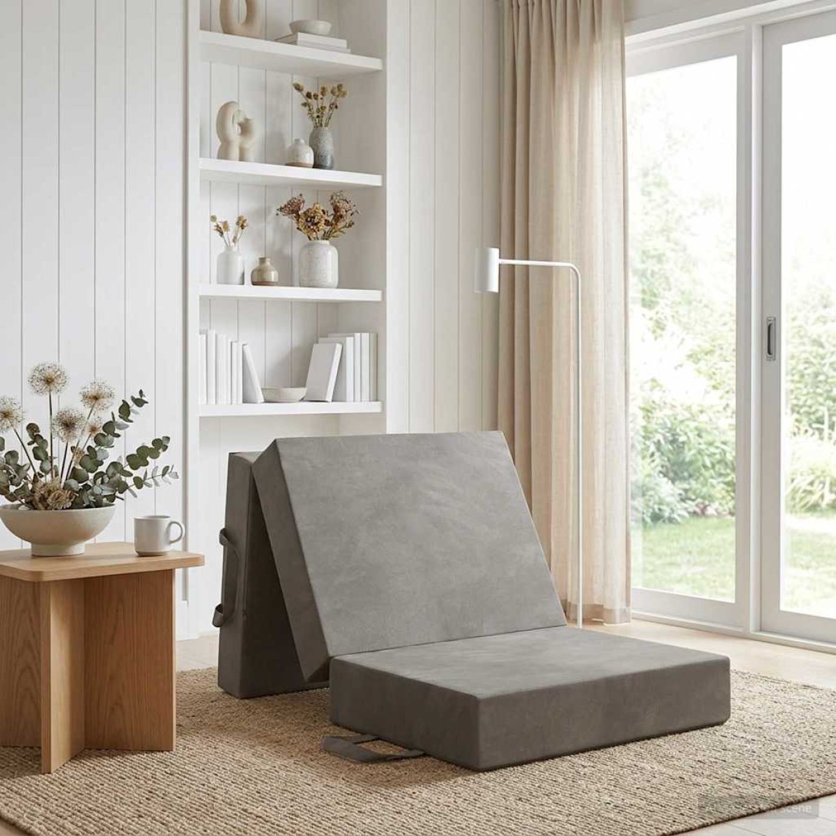 vidaXL Κρεβάτι Καναπέ Αναδιπλούμενο 75 x 63 x 45 εκ Ανοιχτό γκρι