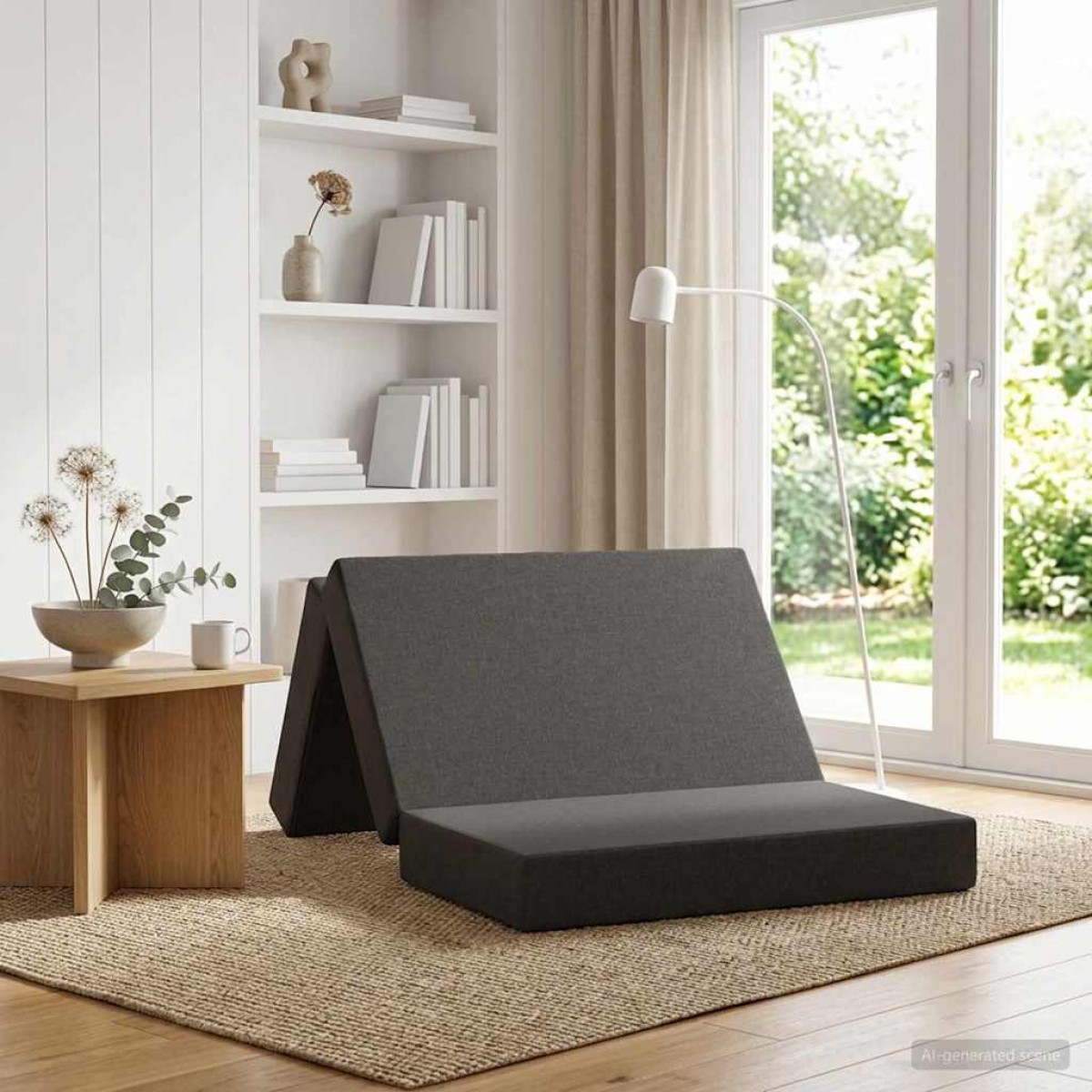 vidaXL Κρεβάτι Καναπέ Αναδιπλούμενο 80 x 67 x 45 εκ Σκούρο Γκρι