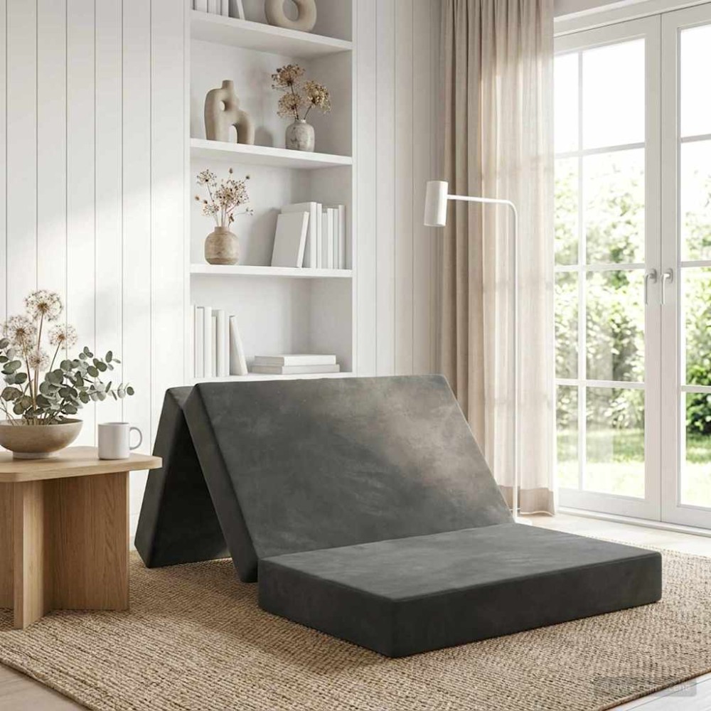 vidaXL Κρεβάτι Καναπέ Αναδιπλούμενο 80 x 67 x 45 εκ Σκούρο Γκρι