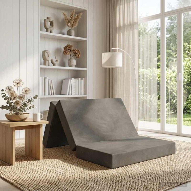 vidaXL Κρεβάτι Καναπέ Αναδιπλούμενο 90 x 67 x 45 εκ Ανοιχτό γκρι
