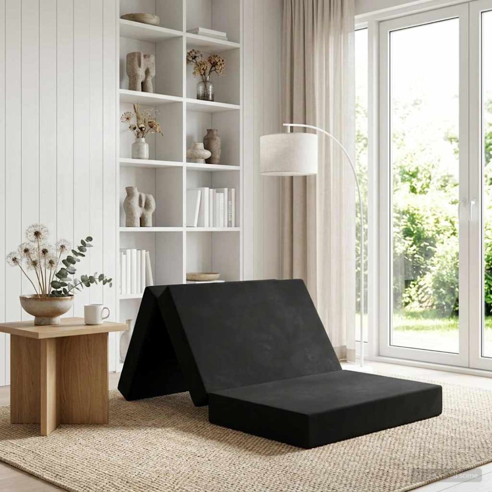 vidaXL Κρεβάτι Καναπέ Αναδιπλούμενο 100 x 67 x 45 εκ Μαύρο