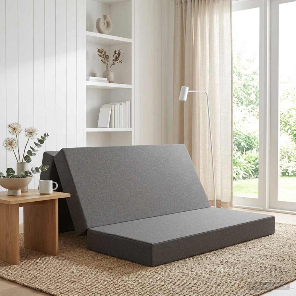 vidaXL Κρεβάτι Καναπέ Αναδιπλούμενο 120 x 67 x 45 εκ Ανοιχτό γκρι