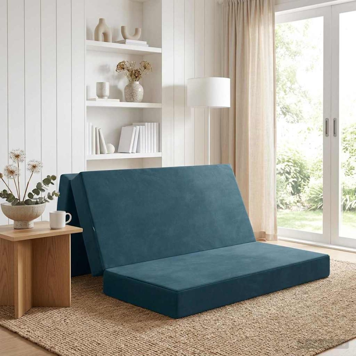 vidaXL Κρεβάτι Καναπέ Αναδιπλούμενο 120 x 67 x 45 εκ Μπλε