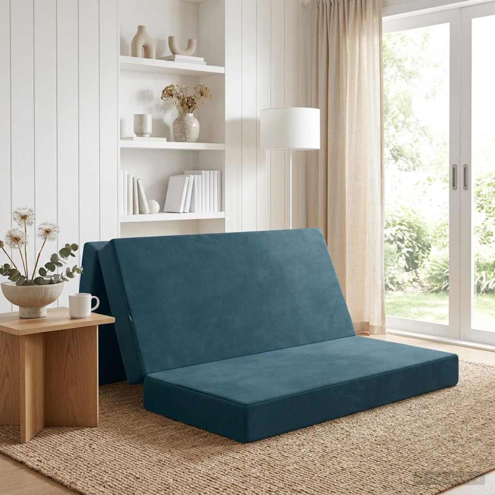 vidaXL Κρεβάτι Καναπέ Αναδιπλούμενο 140 x 67 x 45 εκ Μπλε