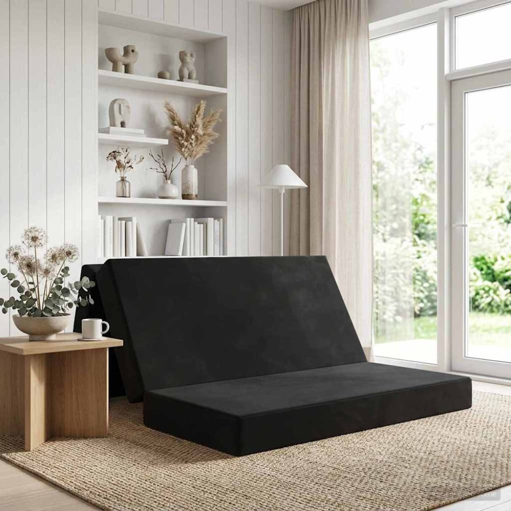 vidaXL Κρεβάτι Καναπέ Αναδιπλούμενο 140 x 67 x 45 εκ Μαύρο