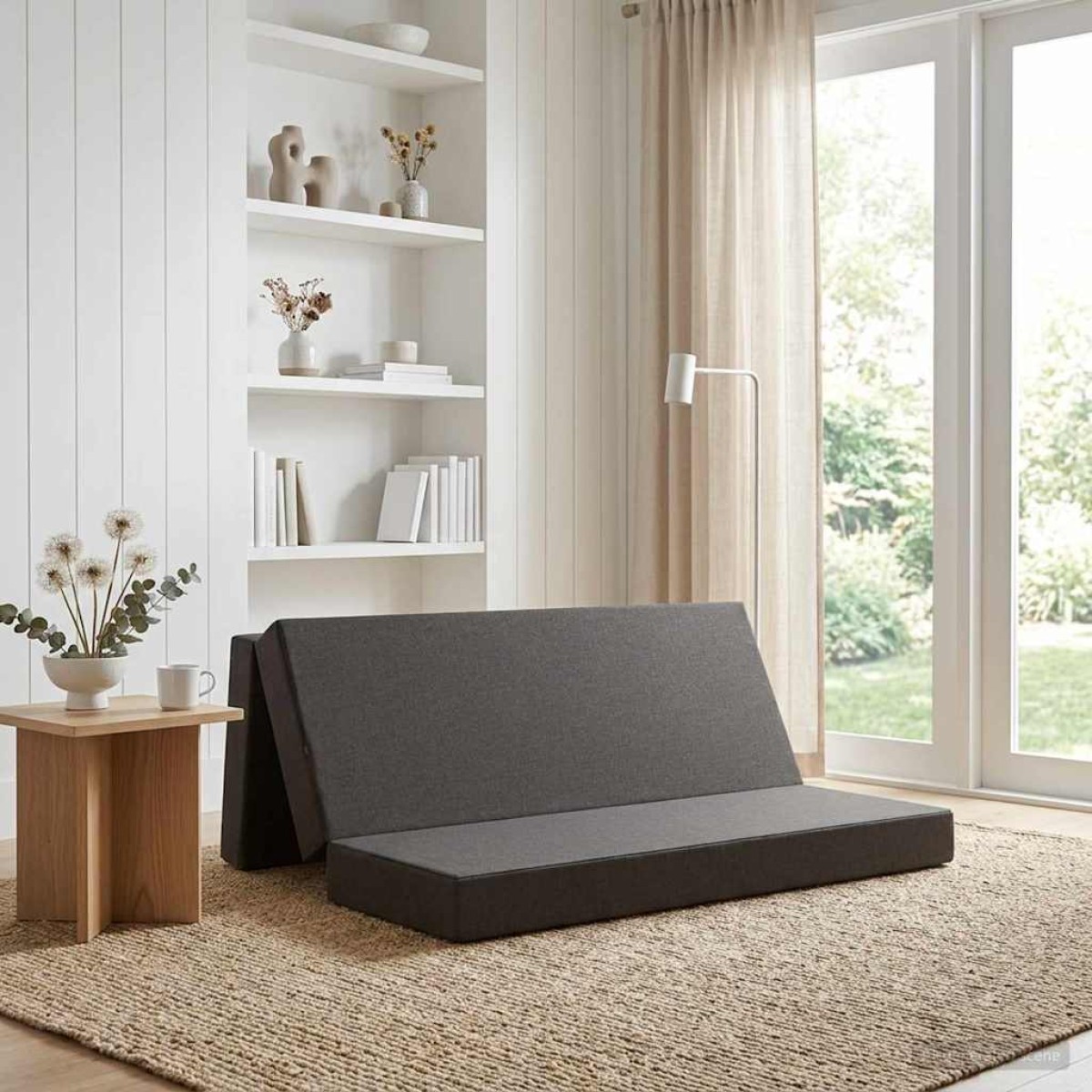 vidaXL Κρεβάτι Καναπέ Αναδιπλούμενο 200 x 67 x 45 εκ Σκούρο Γκρι