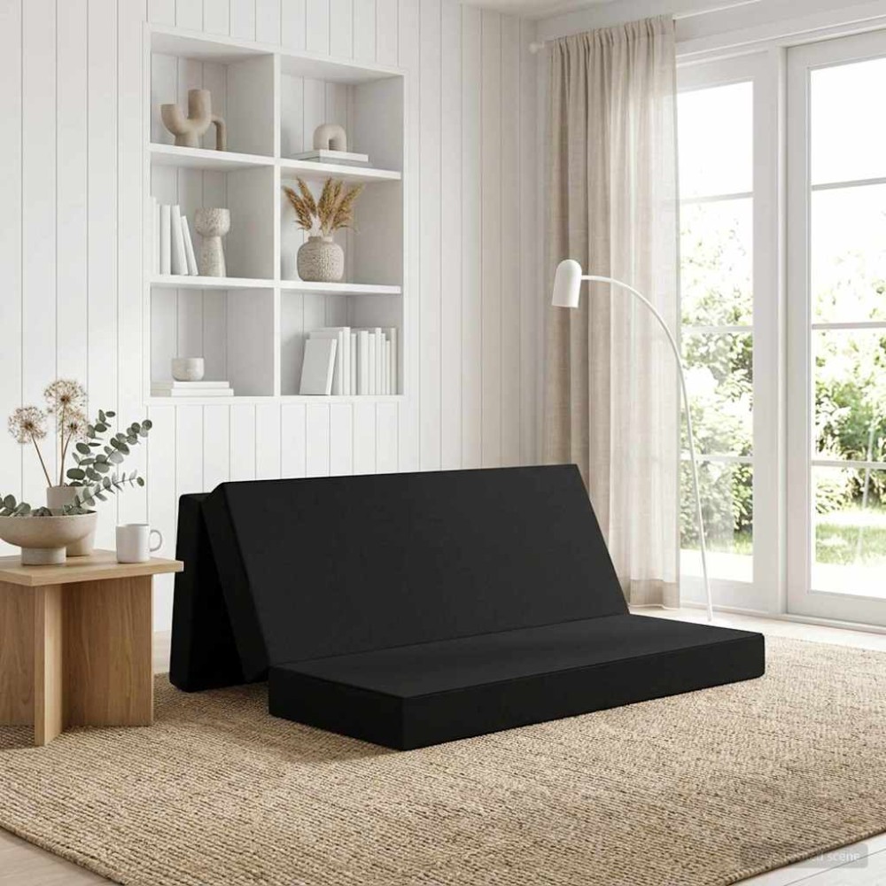 vidaXL Κρεβάτι Καναπέ Αναδιπλούμενο 200 x 67 x 45 εκ Μαύρο
