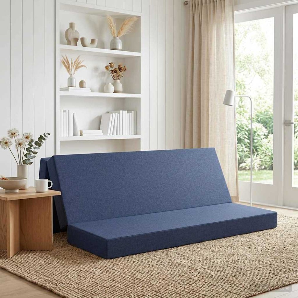 vidaXL Κρεβάτι Καναπέ Αναδιπλούμενο 200 x 67 x 45 εκ Μπλε