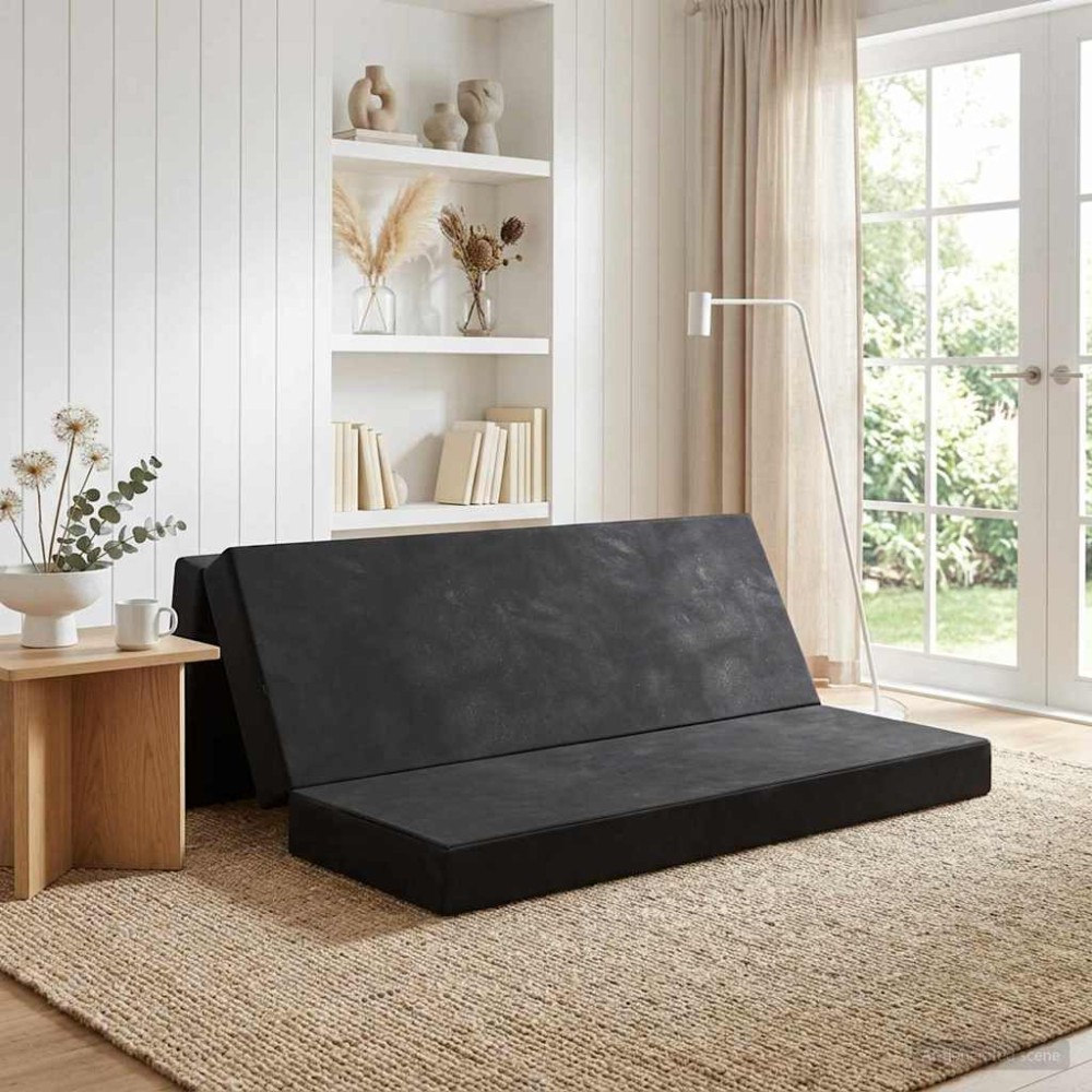 vidaXL Κρεβάτι Καναπέ Αναδιπλούμενο 200 x 67 x 45 εκ Μαύρο
