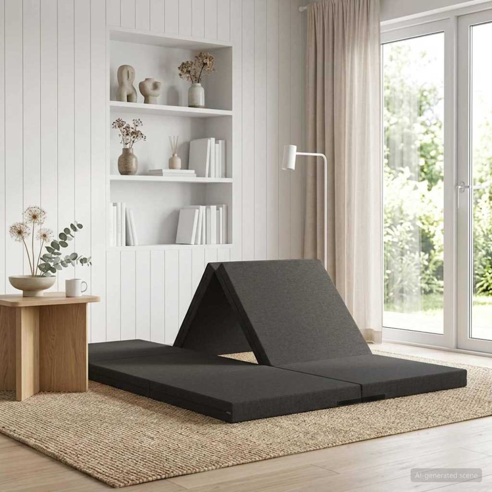 vidaXL Κρεβάτι Καναπέ Αναδιπλούμενο 140 x 67 x 45 εκ Σκούρο Γκρι