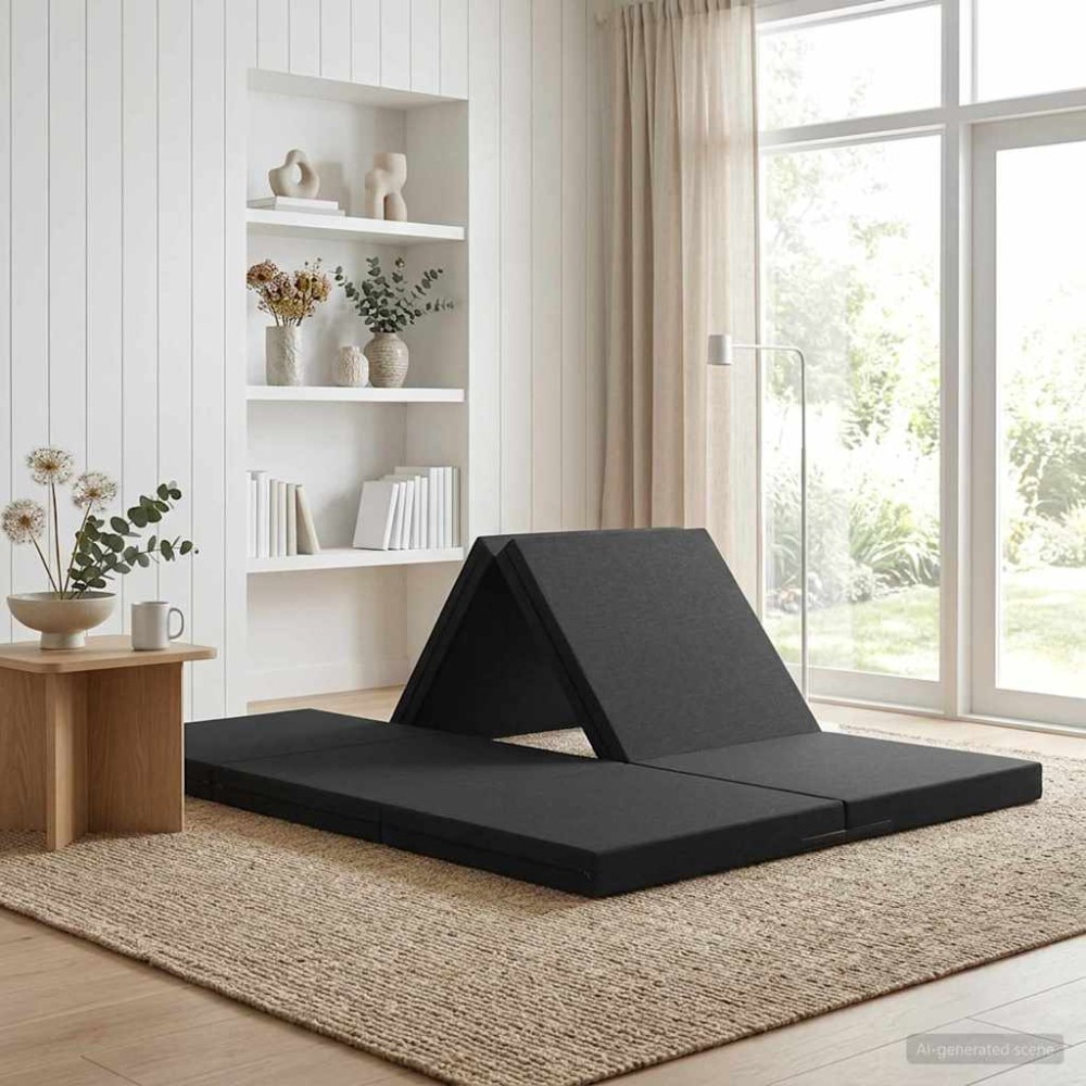 vidaXL Κρεβάτι Καναπέ Αναδιπλούμενο 140 x 67 x 45 εκ Μαύρο