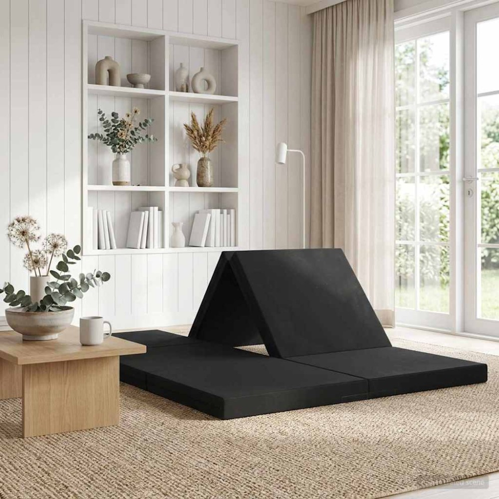 vidaXL Κρεβάτι Καναπέ Αναδιπλούμενο 140 x 67 x 45 εκ Μαύρο