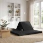 vidaXL Κρεβάτι Καναπέ Αναδιπλούμενο 140 x 67 x 15 εκ Μαύρο
