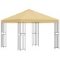 vidaXL Κιόσκι 3 x 3 m Κρεμ Πολυεστέρας και Χάλυβας 190 gsm