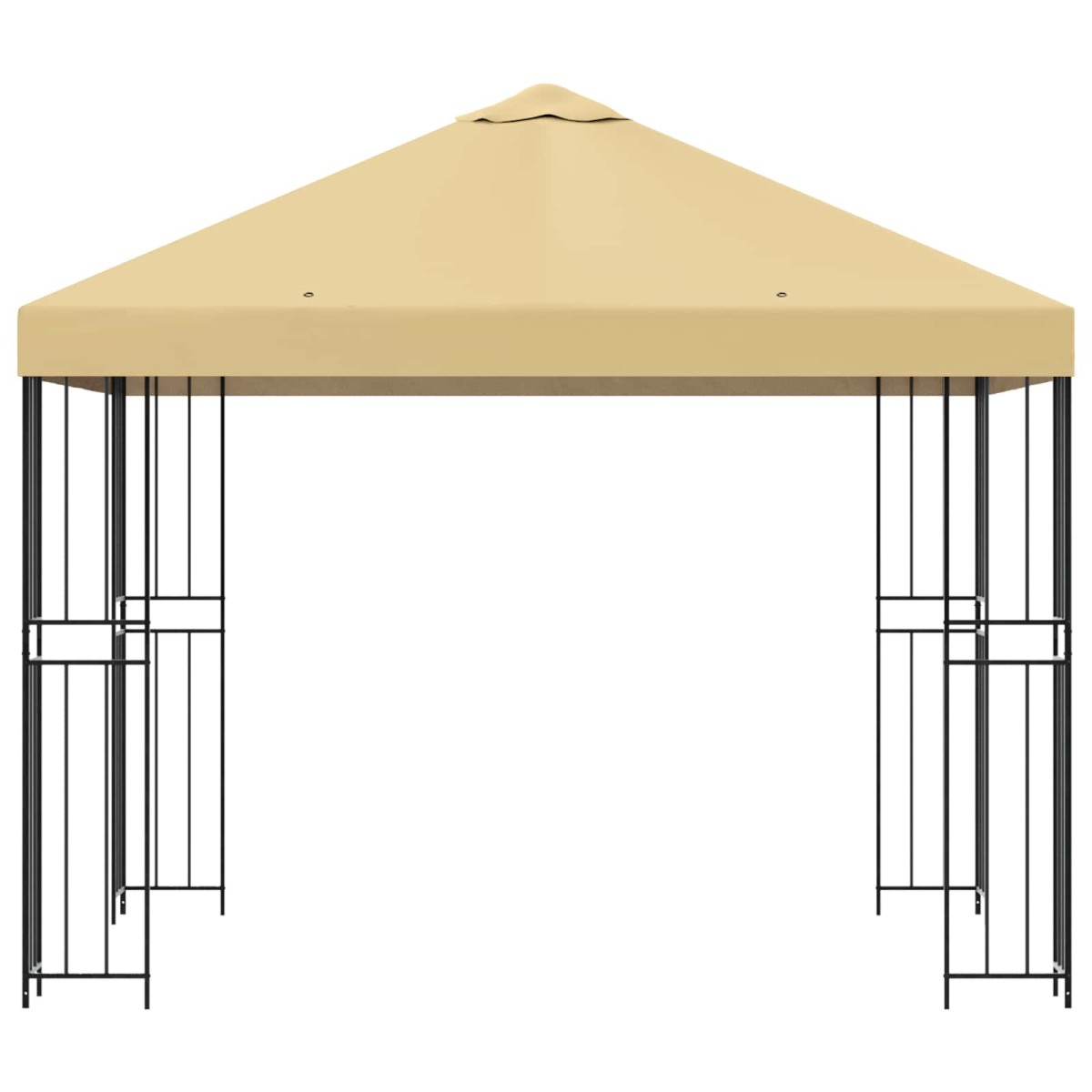 vidaXL Κιόσκι 3 x 3 m Κρεμ Πολυεστέρας και Χάλυβας 190 gsm
