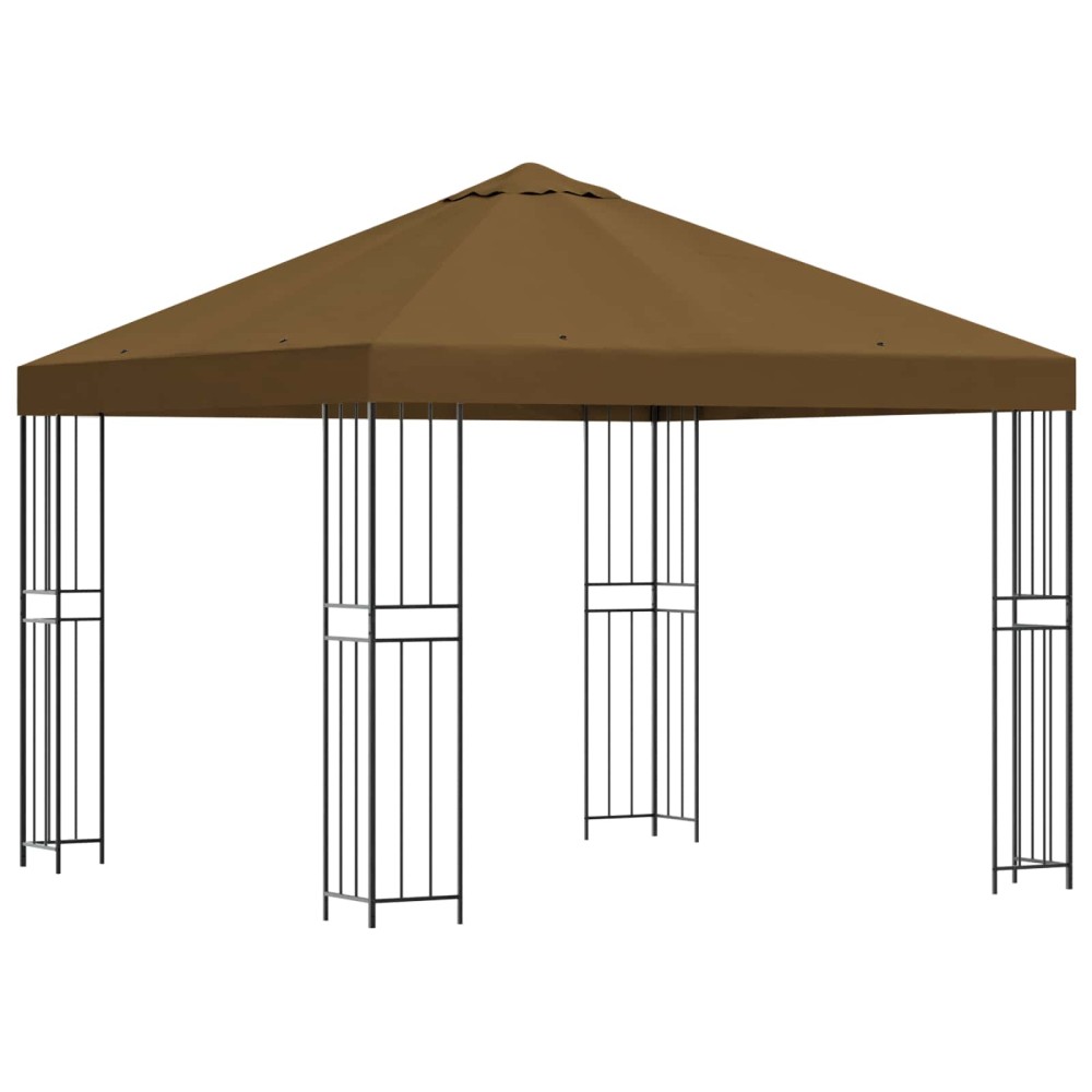 vidaXL Κιόσκι 3 x 3 m Taupe Πολυεστέρας και Χάλυβας 190 gsm