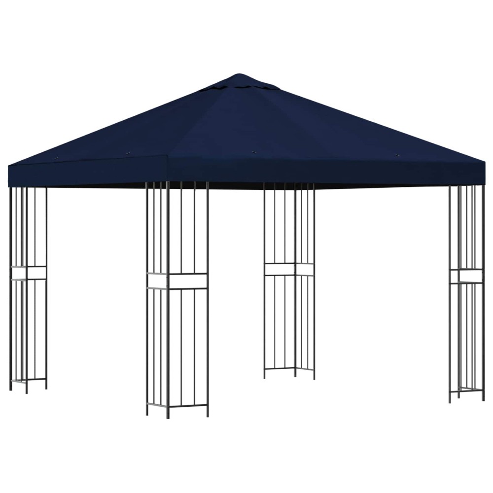 vidaXL Κιόσκι 3 x 3 m Μπλε Πολυεστέρας και Χάλυβας 190 gsm