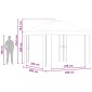 vidaXL Κιόσκι 3 x 3 m Κίτρινο Πολυεστέρας και Χάλυβας 190 gsm