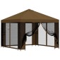 vidaXL Κήπος Γκαζebo με Πλευρικά Τοίχους 3 x 3 m Taupe
