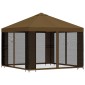 vidaXL Κήπος Γκαζebo με Πλευρικά Τοίχους 3 x 3 m Taupe