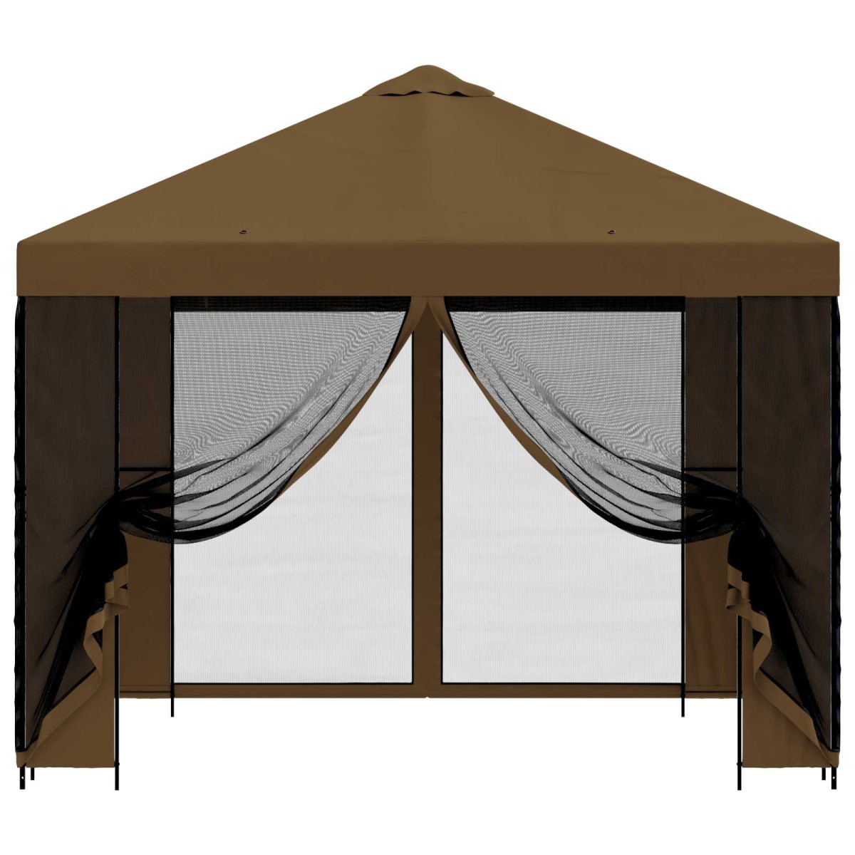 vidaXL Κήπος Γκαζebo με Πλευρικά Τοίχους 3 x 3 m Taupe