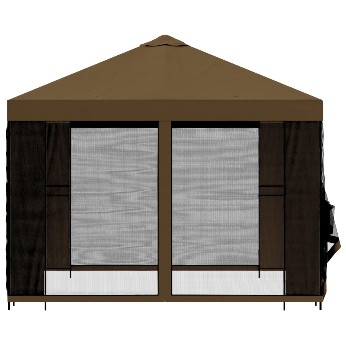 vidaXL Κήπος Γκαζebo με Πλευρικά Τοίχους 3 x 3 m Taupe