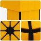 vidaXL Κιόσκι 4 x 3 μ Κίτρινο Πολυεστέρας και Χάλυβας 190 gsm