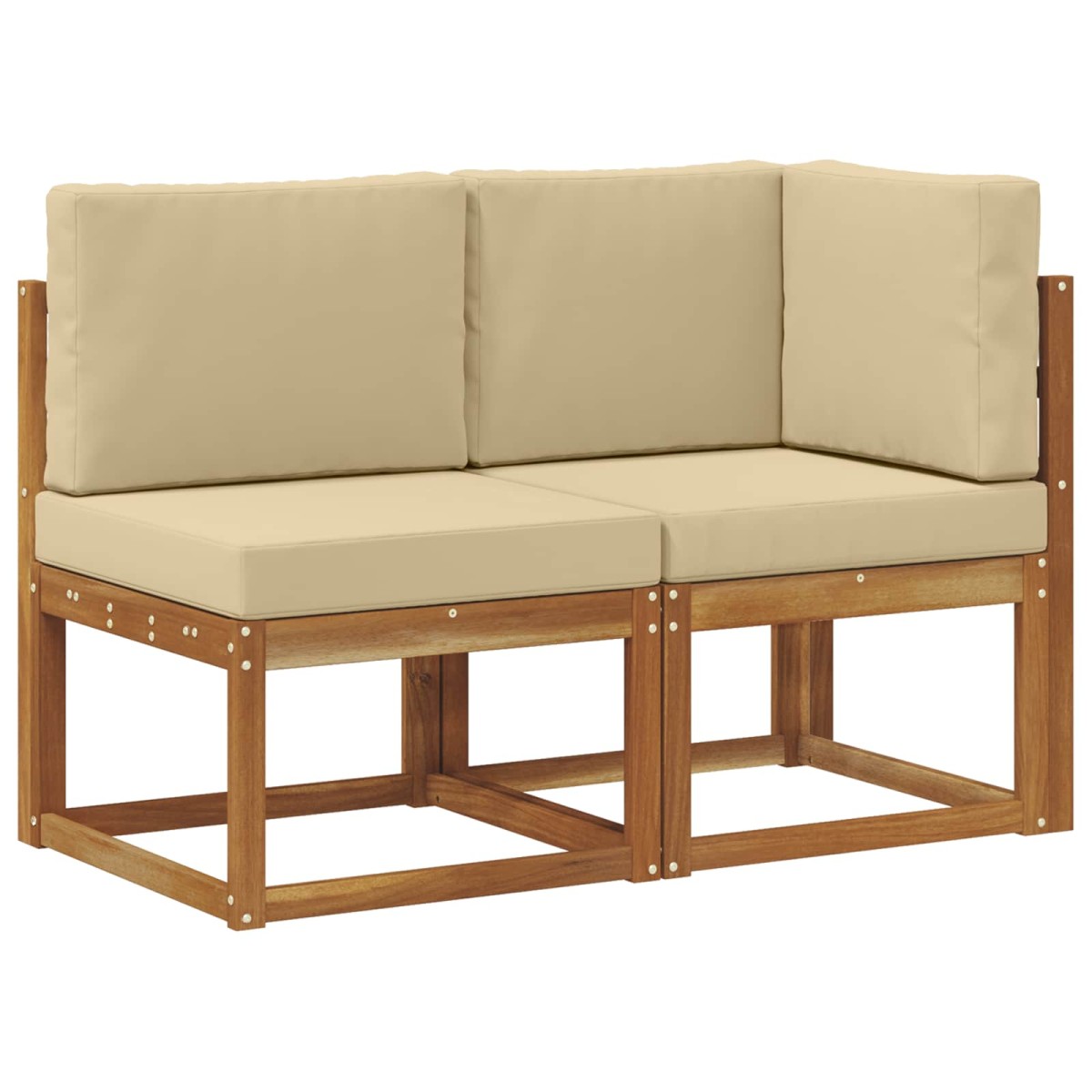 vidaXL Εξωτερικός Μεσαίος και Γωνιακός Καναπές με μαξιλάρι 2 Τεμάχιο