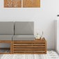 vidaXL Εξωτερικός Τμηματικός Καναπές Φυσικό 91 x 63 x 73 εκ