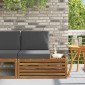 vidaXL Εξωτερικός Τμηματικός Καναπές Φυσικό 91 x 63 x 73 εκ
