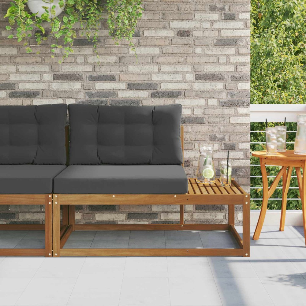 vidaXL Εξωτερικός Τμηματικός Καναπές Φυσικό 115 x 83 x 73 εκ