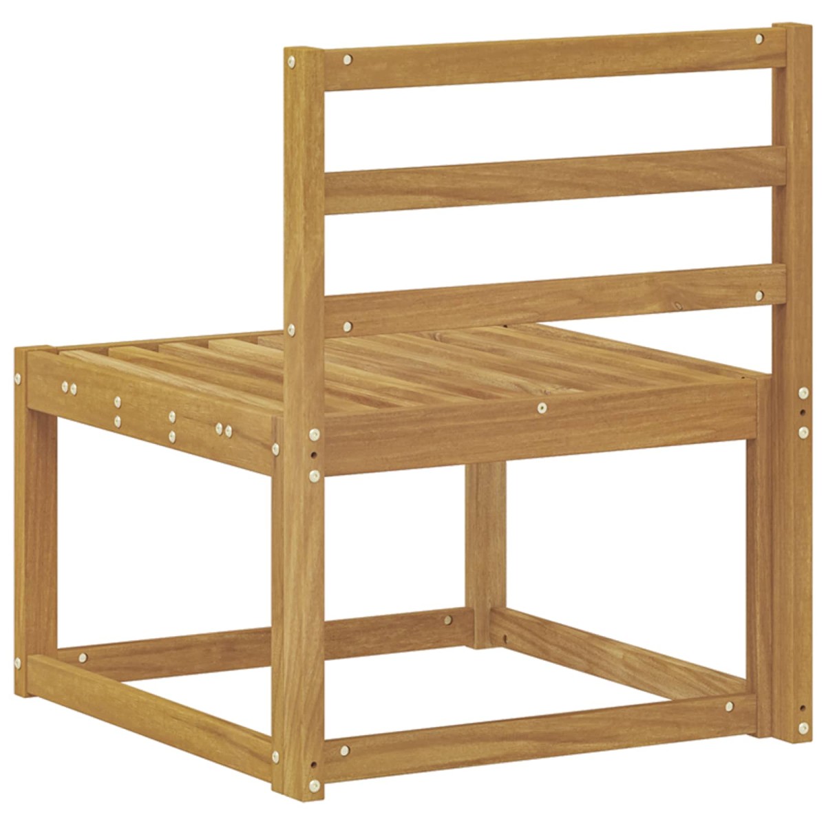 vidaXL Μεσαίος καναπές εξωτερικού χώρου Στερεό Ξύλο Ακακίας Λευκό