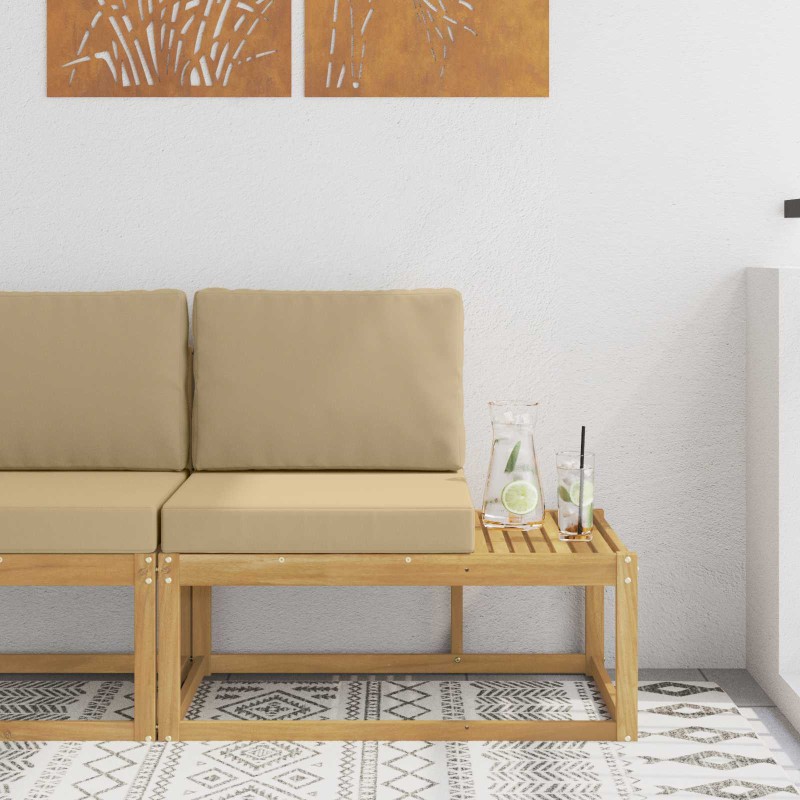 vidaXL Εξωτερικός τμηματικός καναπές με μαξιλάρι Λευκό 91 x 63 x 73 εκ