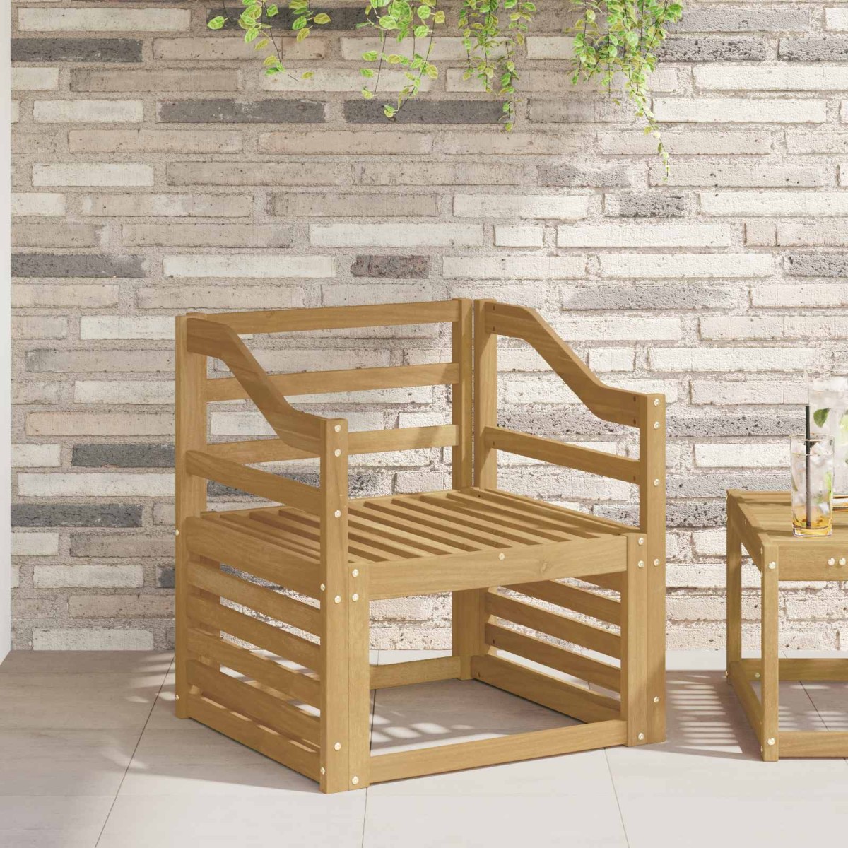 vidaXL Μονάδα μπράτσων 2 τμχ. Λευκό 59 x 4 x 73 εκ Στερεό Ξύλο Ακακίας