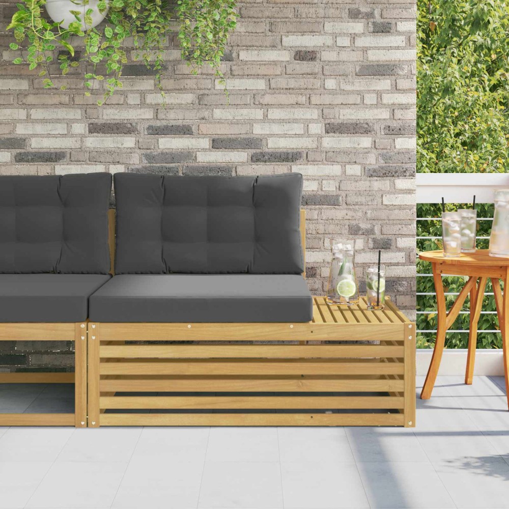 vidaXL Εξωτερικός τμηματικός καναπές Λευκό 115 x 83 x 73 εκ